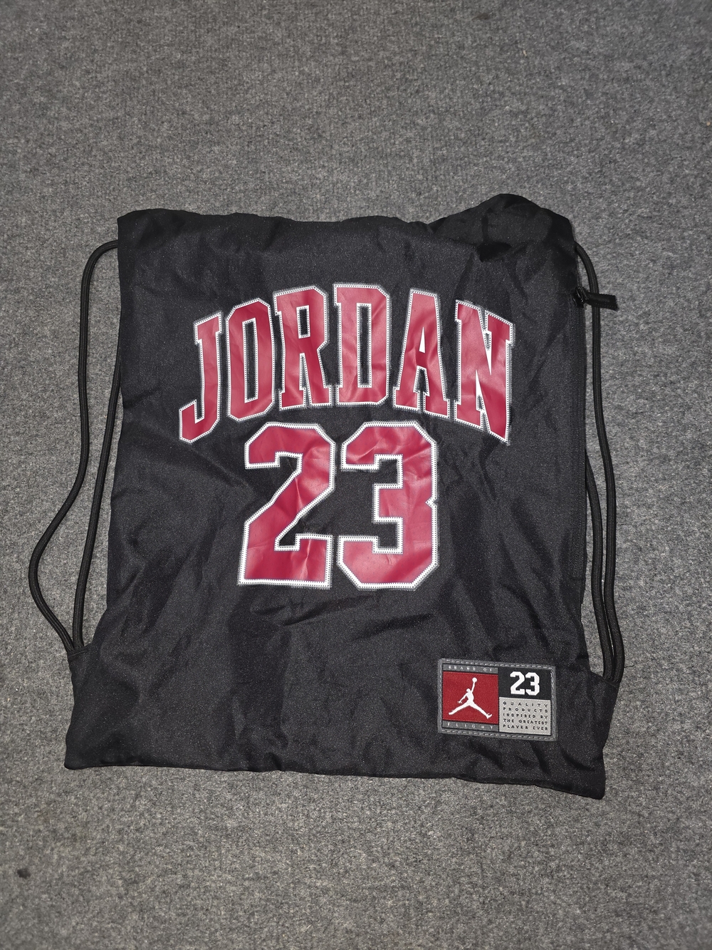Jordan 23 Black Drawstring Gym Sack
